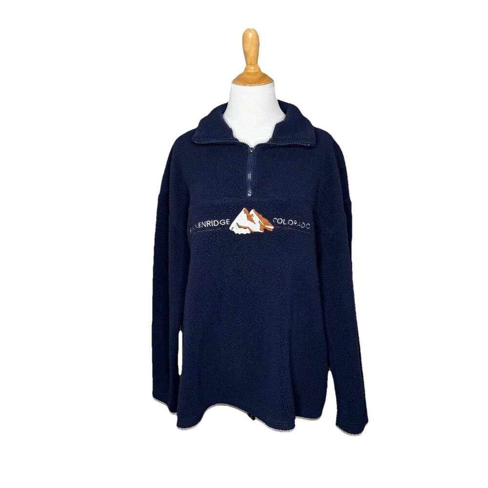 Outfitter Trading Co Pullover Breckenridge Colorado Fleece 1/4 Zip Size Medium